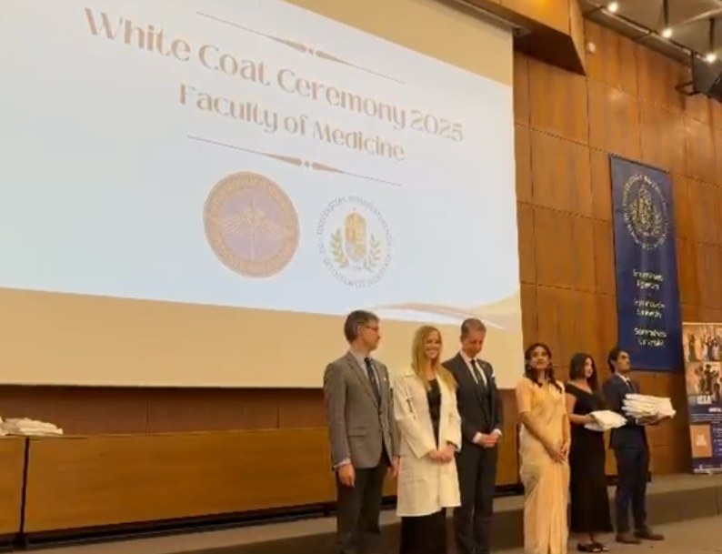 Hannah Muskal at the Semmelweis University Faculty of Medicine White Coat Ceremony